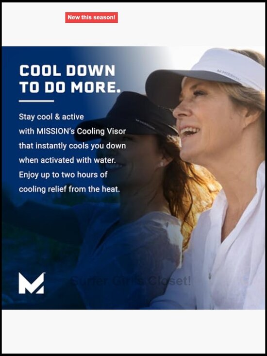 Cooling Stretchy Visor with UPF 50 Sun Protection, No Slip Band main image 7
